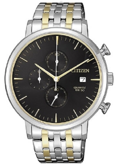 citizen quartz two tone watch
