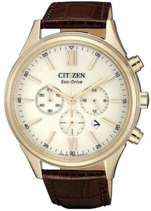 Citizen Eco-Drive Chronograph Sapphire Men's Leather Watch