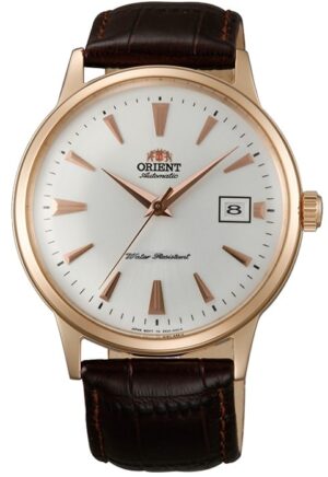 Orient 2nd Generation Bambino Dome Crystal Automatic Rose Gold Elegant Watch