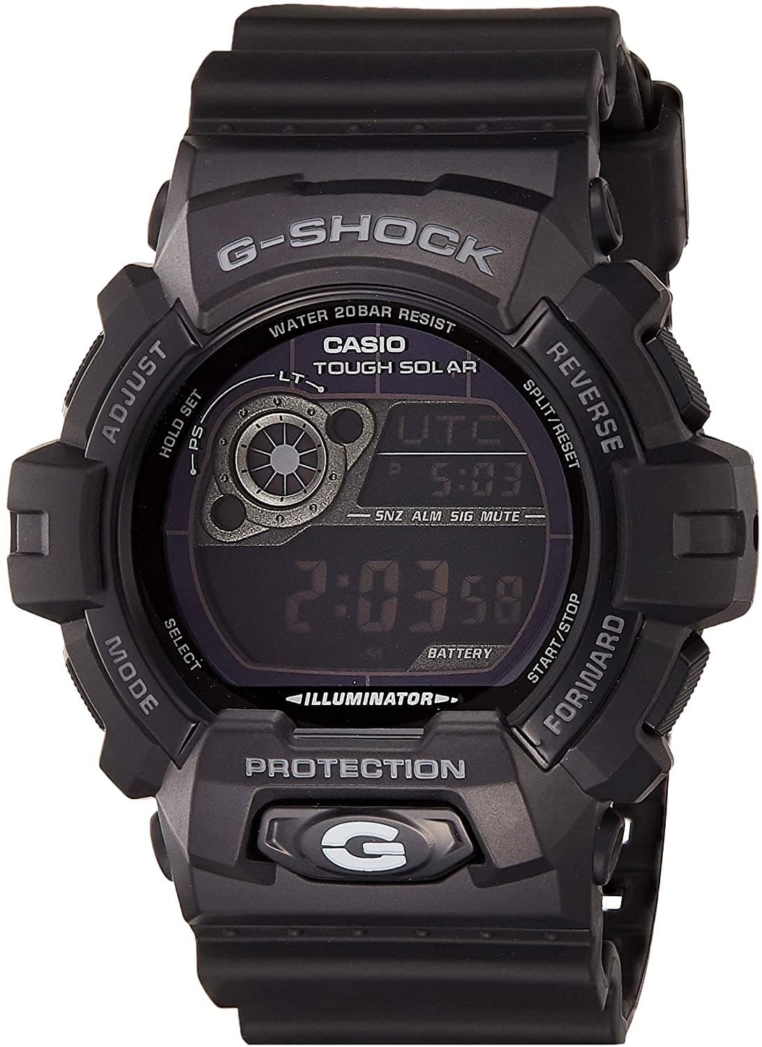 Casio GShock Tough Solar Digital Black Sports Watch Royal Tempus