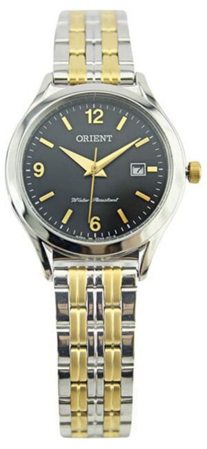 Orient Quartz Black Dial Dual Tone Strap Ladies Watch