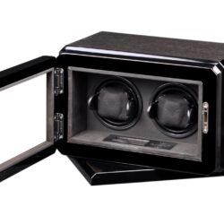 Volta Double Watch Winder with Rotating Base – Black Oak (2)-min
