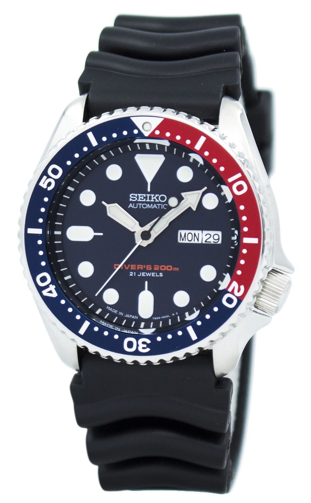 Seiko SKX009J1 Japan Automatic Diver 200m Blue Dial Pepsi Bezel Men's Watch  SKX009J | Royal Tempus