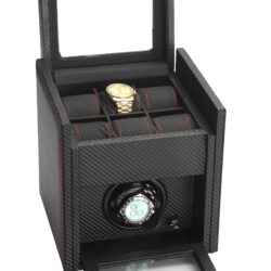 Diplomat Single Watch Winder Black Carbon 34-701-2-min