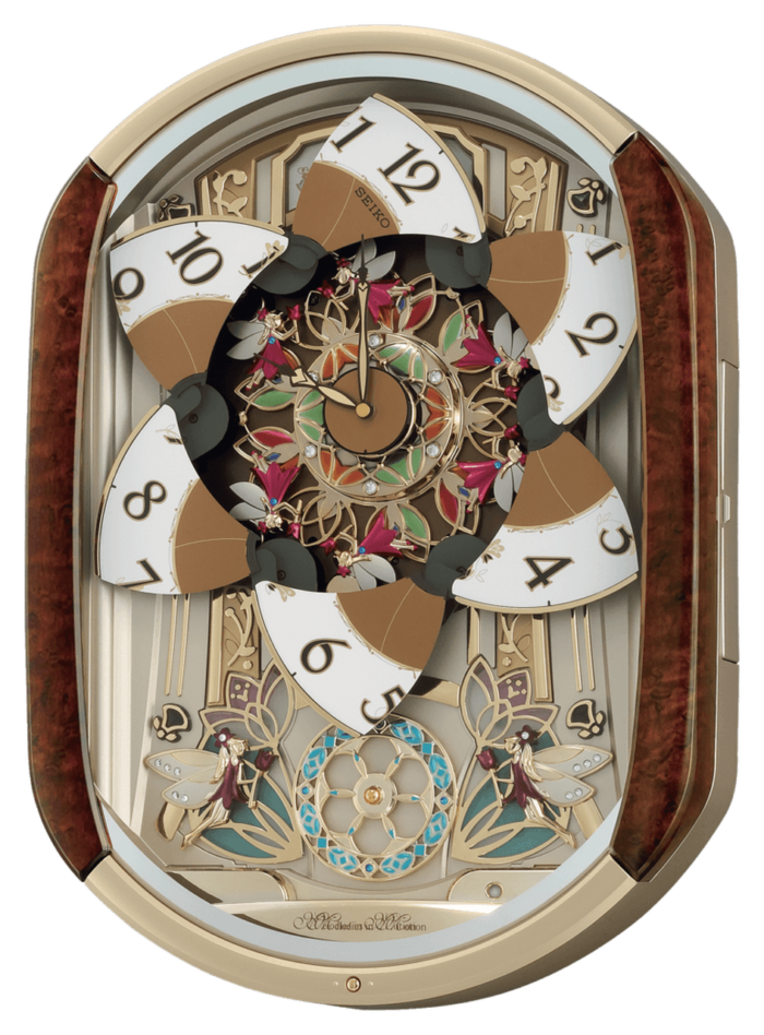 Seiko Wall Clock Dancing Fairies Melodies In Motion Swarovski Crystal