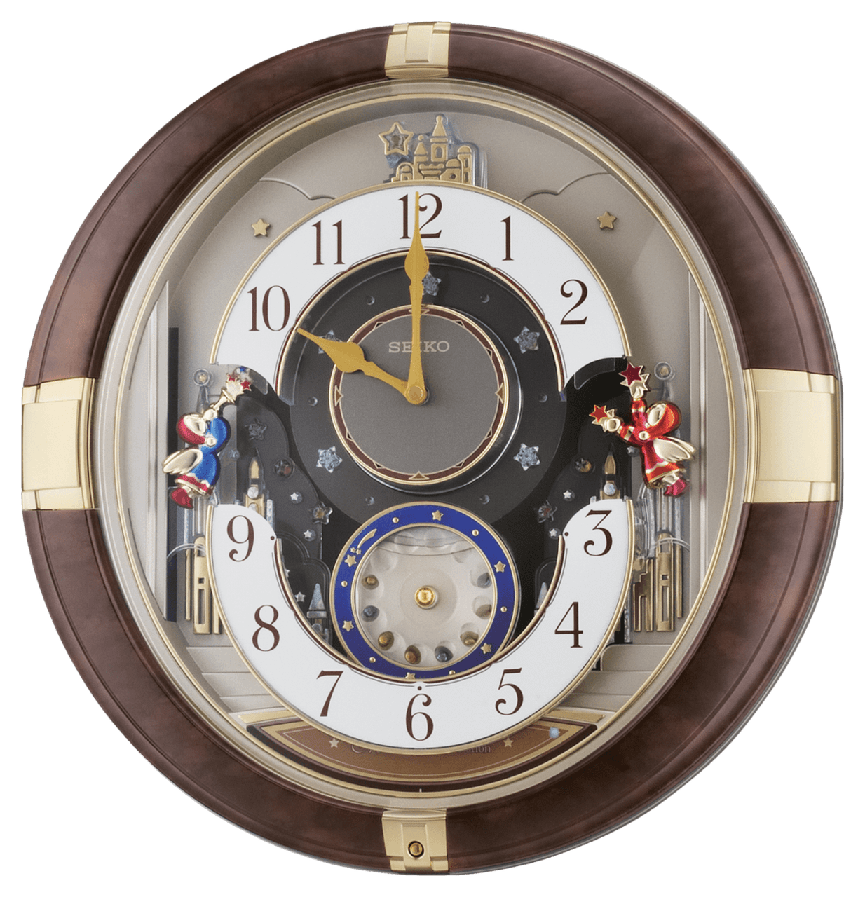 seiko-wall-clock-trumpeting-angels-melodies-in-motion-brown-qxm389nrh – 2.0