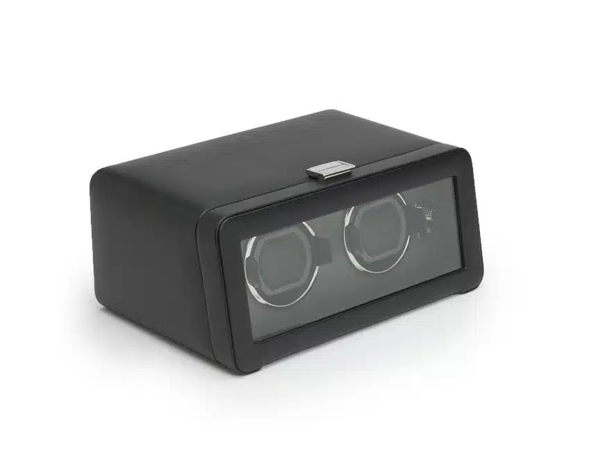 WINDSOR DOUBLE WATCH WINDER BOX WITH COVER