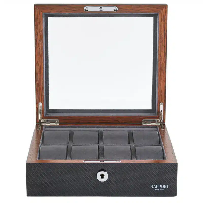 rapport-optic-8-piece-watch-box-carbon-fibre-l287-empty