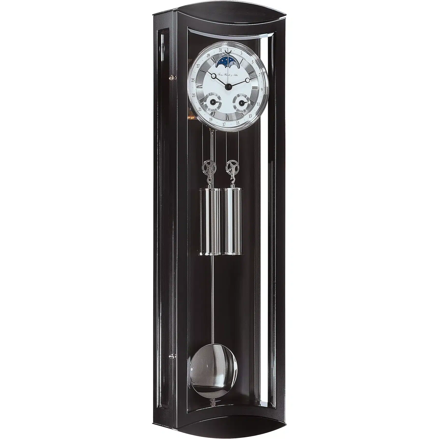 hermle-regulator-wall-clock-mornington-black-70650740058