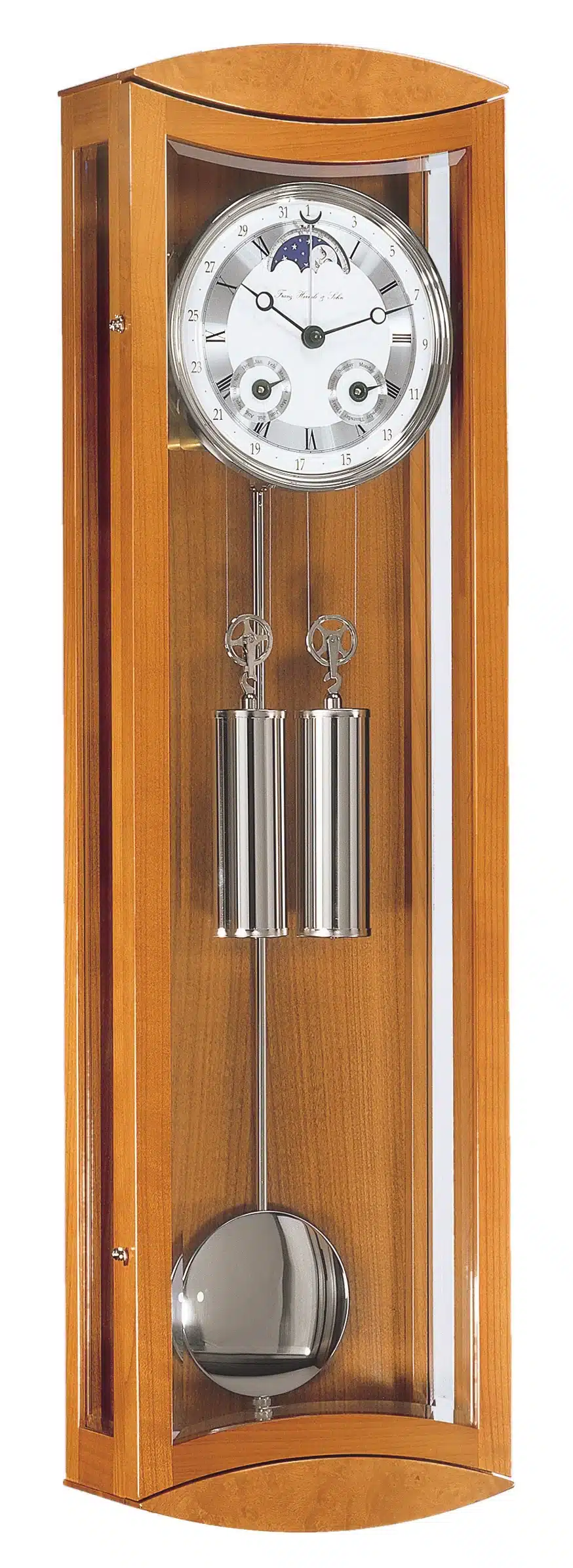 hermle-regulator-wall-clock-mornington-cherry-70650160058